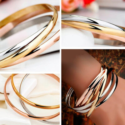 Τριπλό γυναικείο βραχιόλι (στα χρώματα του Cartier)