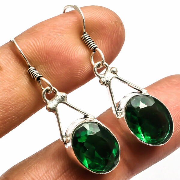925 διακοσμημένα με ορυκτό πολύτιμο λίθο Chrome Diopside.